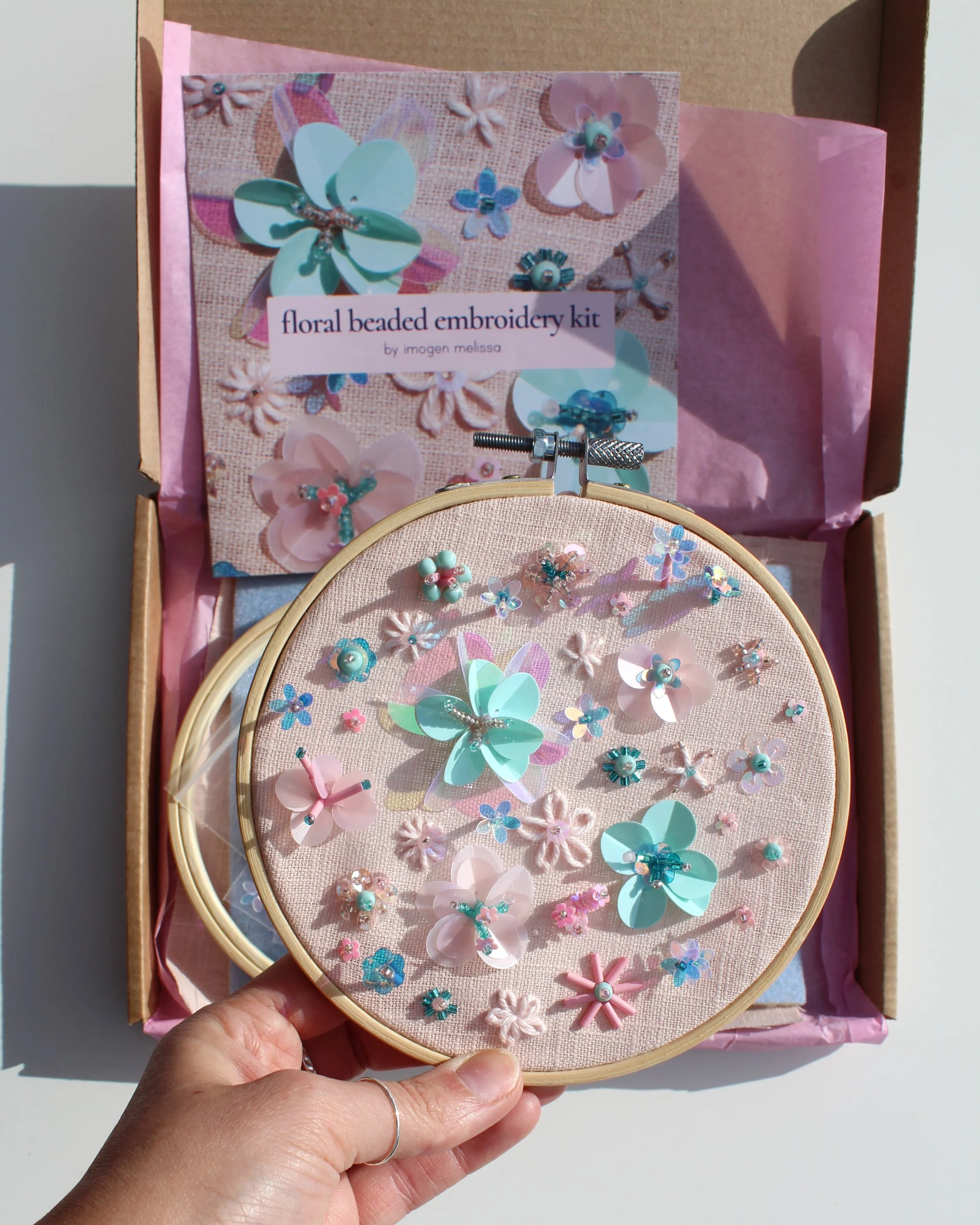 The Floral Beaded Embroidery Kit — imogen melissa